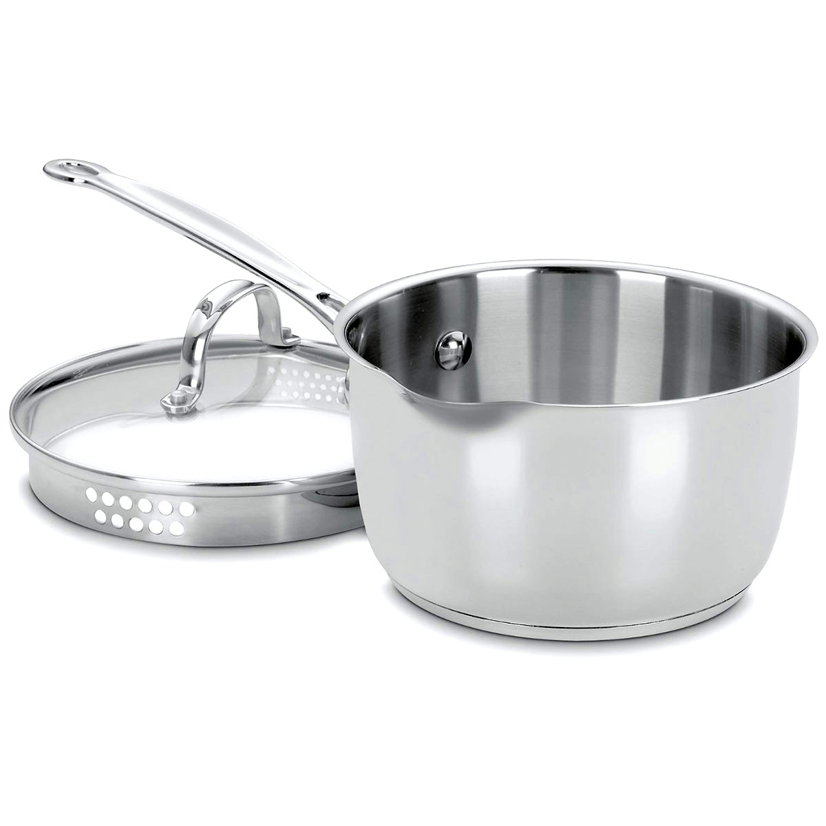 Cuisinart Chefs Classic Stainless 2 Qt. Cook and Pour Saucepan w/Cover Cuisinart Chef's Classic Stainless Steel 2 Qt. Saucepan With Lid