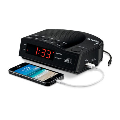 CONAIR® Alarm Clock Radio with USB Charging Port WCR14