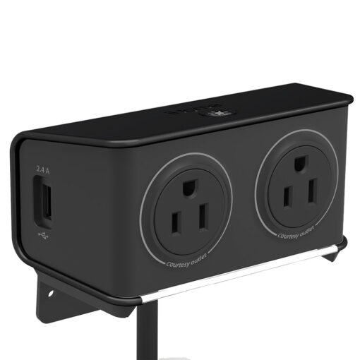 iHome Hi10B Dual Charging Power Plug with Dual USB Charging and Nightlight for hotels and motels